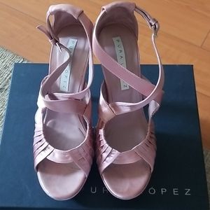 Pura Lopez Satin Heels